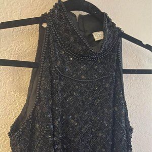 Vintage Gorgeous Black Beaded Dress